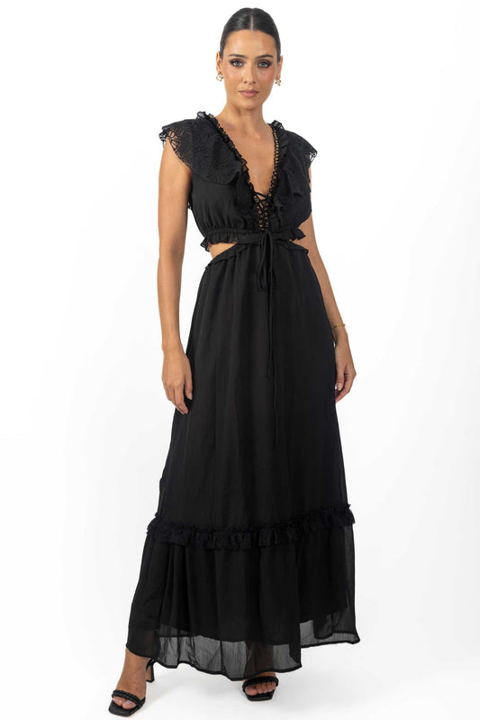 Miah Maxi Women's Dress Black