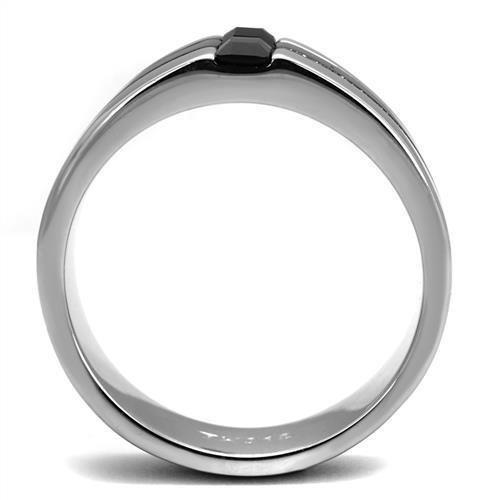 Men Stainless Steel Synthetic Crystal Rings TK2516