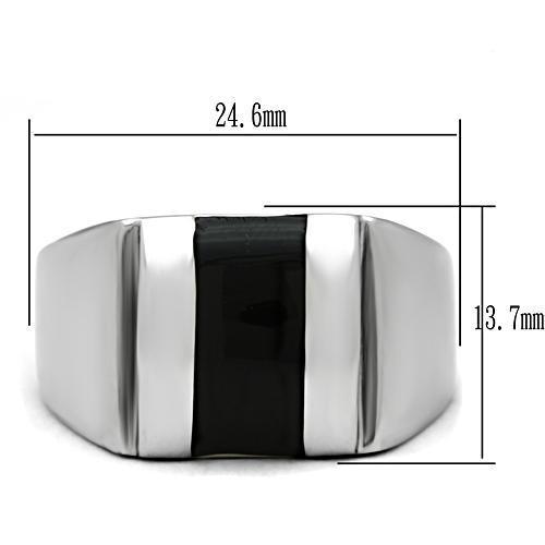 Men Stainless Steel Epoxy Rings TK326