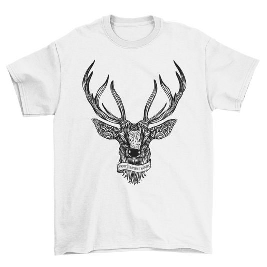 Deer illustration t-shirt design