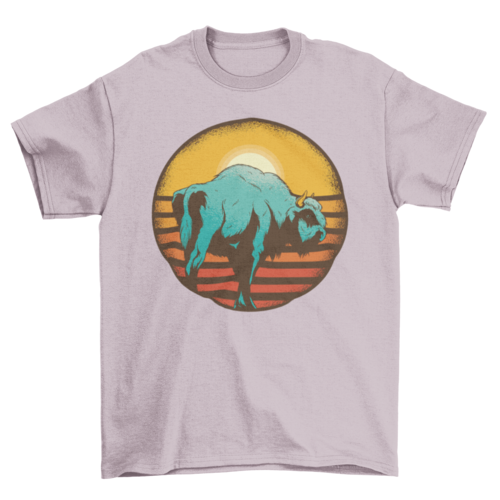 Vintage Sunset Bison T-shirt