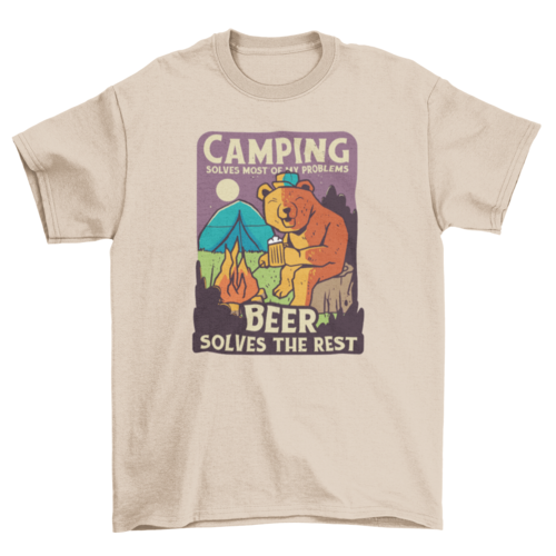 Camping and beer t-shirt