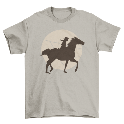 Woman horse rider silhouette t-shirt