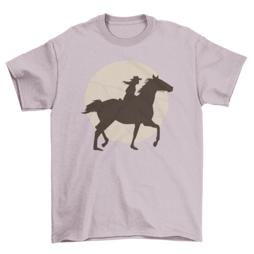 Woman horse rider silhouette t-shirt