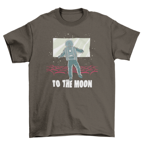 Astronaut in movie theatre t-shirt