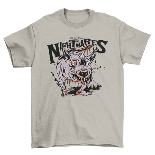 Zombie rat creature halloween t-shirt