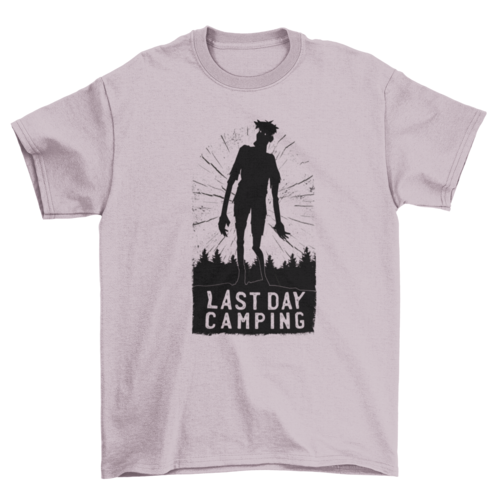 Camping zombie silhouette t-shirt
