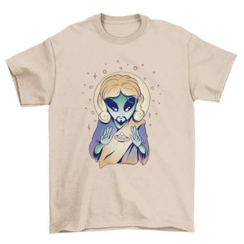 Alien Jesus UFO t-shirt