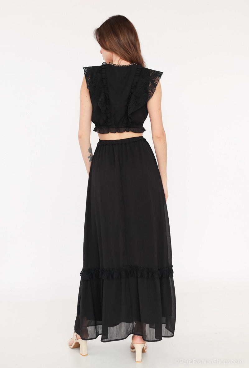 Miah Maxi Women's Dress Black