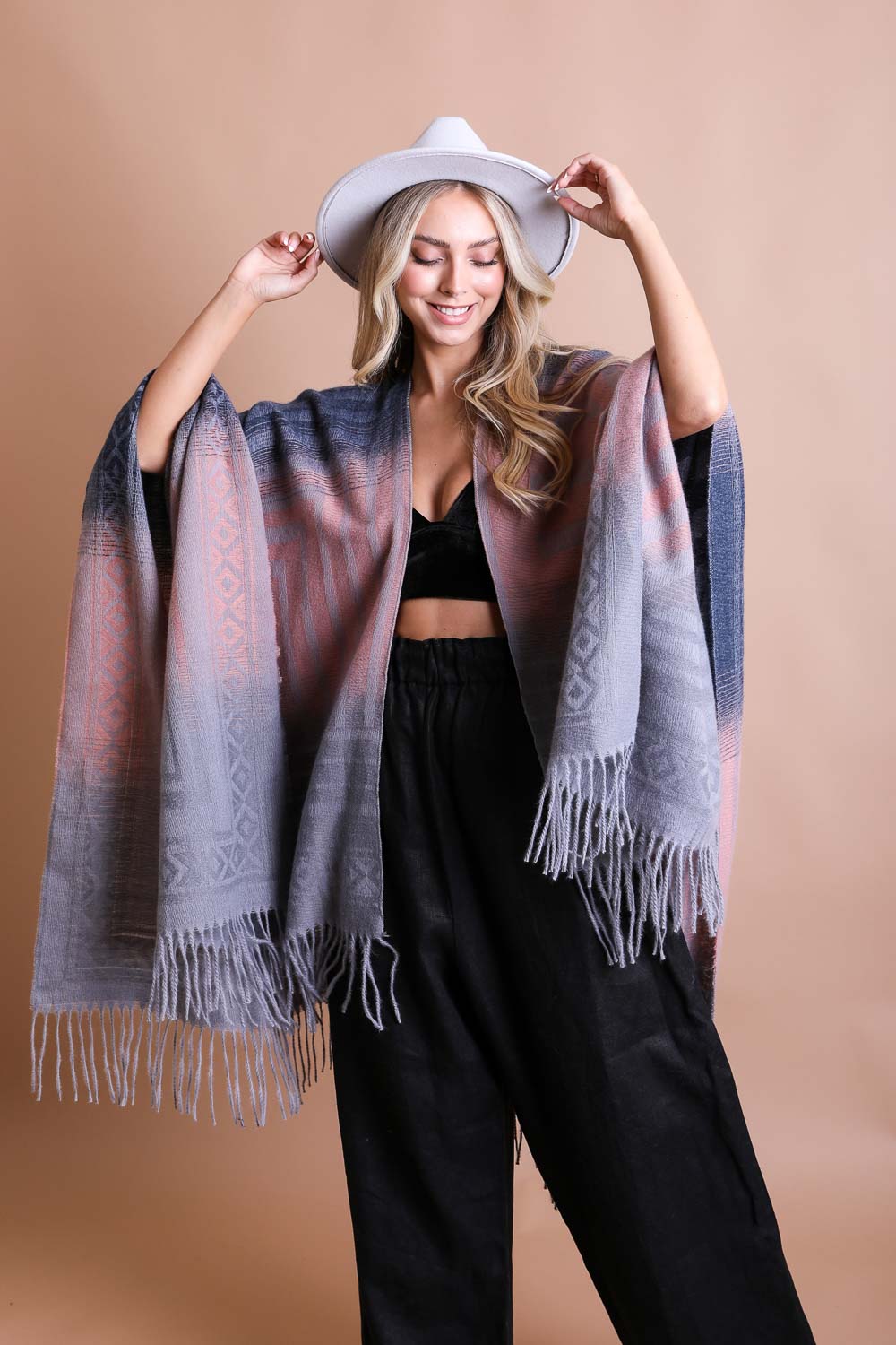 Western Style Colorblend Tassel Serape