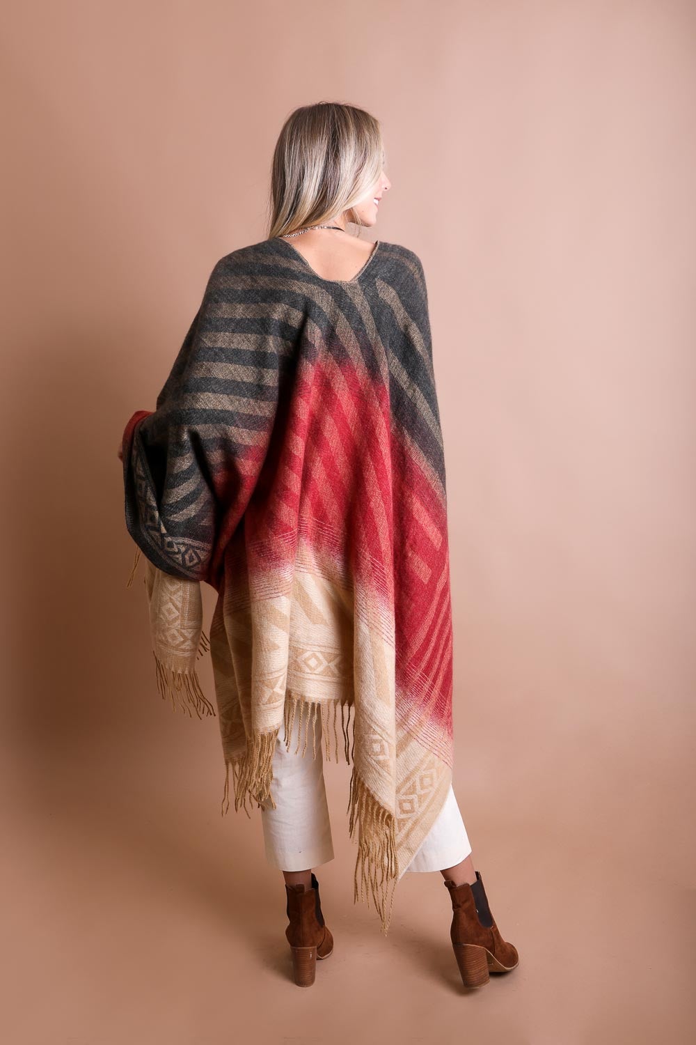 Western Style Colorblend Tassel Serape